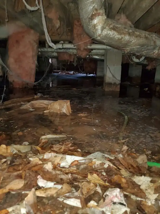 Crawl space flood assessment for Commercial Water Damage Restoration in Murraysville