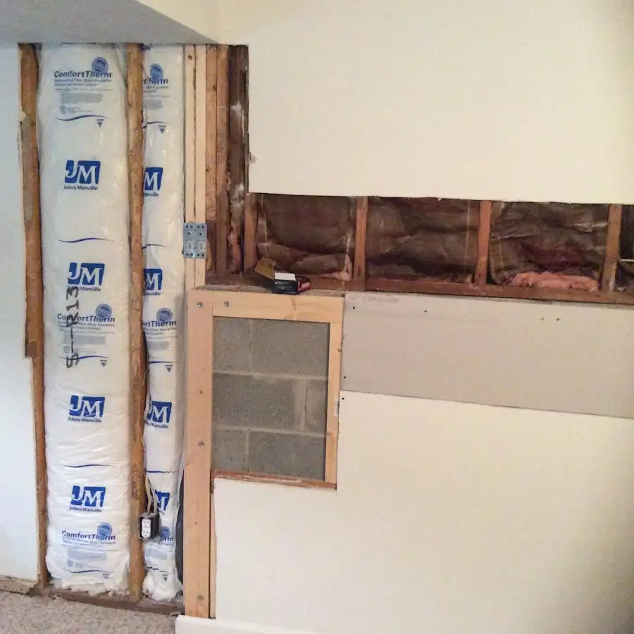 Wall insulation replacement during Contents Cleaning & Restoration in Murraysville
